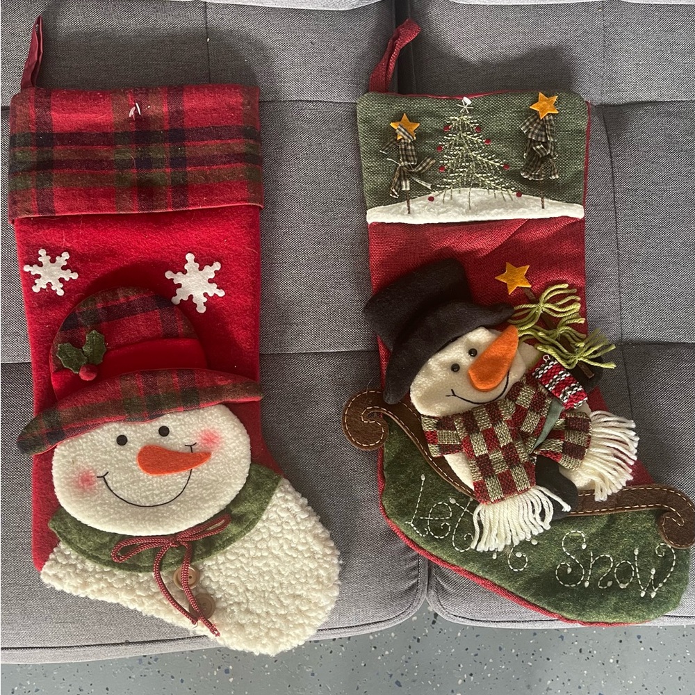 Christmas stockings snowmen